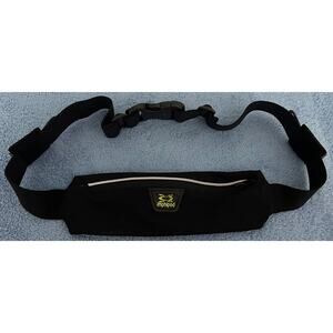 Amphipod Microstretch Race Belt Black with Reflective Race Number Tabs